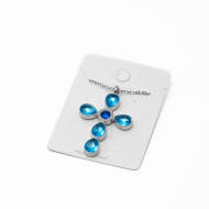 COLLAR ZO15375N AZUL PLATEADO Acero Inoxidable 2D11