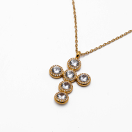COLLAR ZO15373N BLANCO DORADO Acero Inoxidable 2D11
