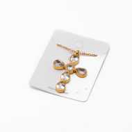 COLLAR ZO15375N BLANCO DORADO Acero Inoxidable 2D11