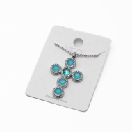 COLLAR ZO15373N AZUL PLATEADO Acero Inoxidable 2D11