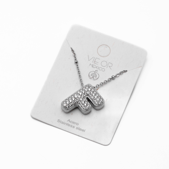 COLLAR ZO15659N F PLATEADO Acero Inoxidable E52E51