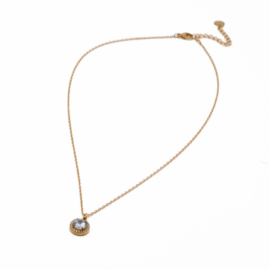COLLAR ZO15796N BLANCO DORADO Acero Inoxidable E110
