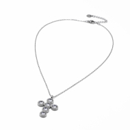 COLLAR ZO15373N BLANCO PLATEADO Acero Inoxidable 2D11