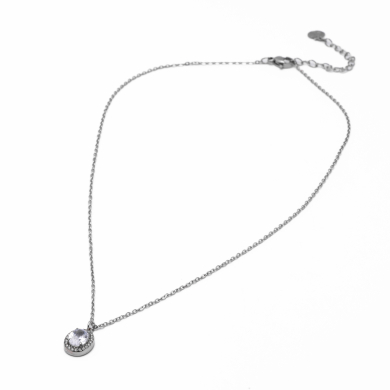 COLLAR ZO15792N BLANCO PLATEADO Acero Inoxidable E110