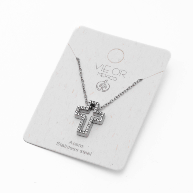 COLLAR ZO15381N PLATEADO Acero Inoxidable 2D32