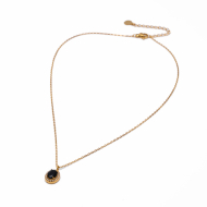 COLLAR ZO15792N NEGRO DORADO Acero Inoxidable E110