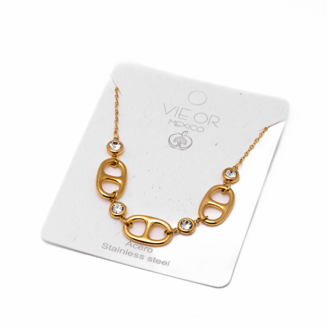 COLLAR ZO12985N DORADO Acero Inoxidable E31