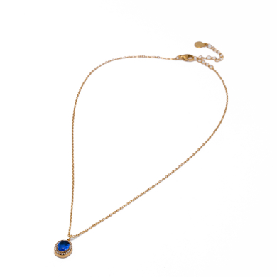 COLLAR ZO15792N AZUL DORADO Acero Inoxidable E110