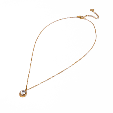 COLLAR ZO15792N BLANCO DORADO Acero Inoxidable E110