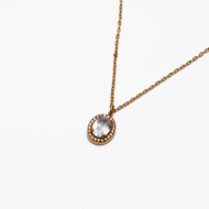 COLLAR ZO15792N BLANCO DORADO Acero Inoxidable E110