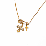 COLLAR ZO15458N DORADO Acero Inoxidable E29