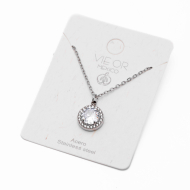 COLLAR ZO15796N BLANCO PLATEADO Acero Inoxidable E110