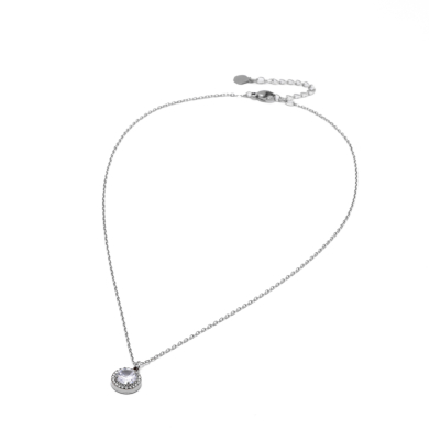 COLLAR ZO15796N BLANCO PLATEADO Acero Inoxidable E110