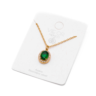 COLLAR ZO15792N VERDE DORADO Acero Inoxidable E110