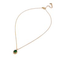 COLLAR ZO15792N VERDE DORADO Acero Inoxidable E110
