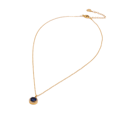 COLLAR ZO15796N AZUL DORADO Acero Inoxidable E110