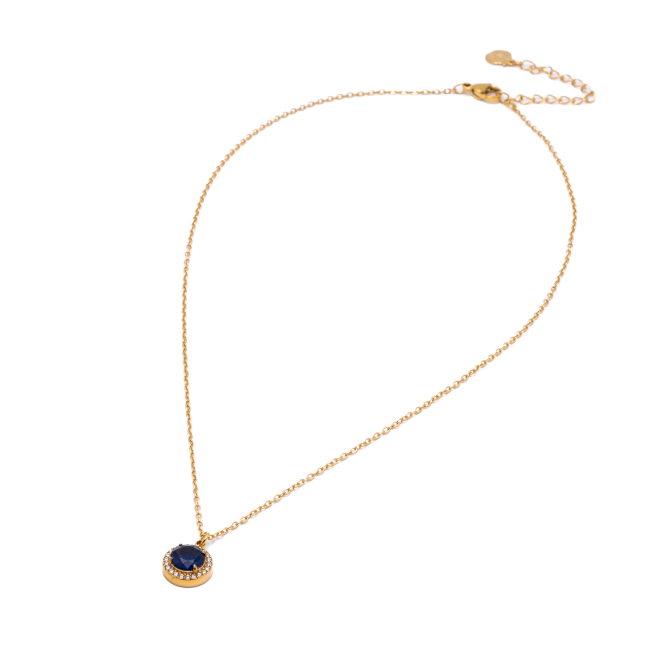 COLLAR ZO15796N AZUL DORADO Acero Inoxidable E110