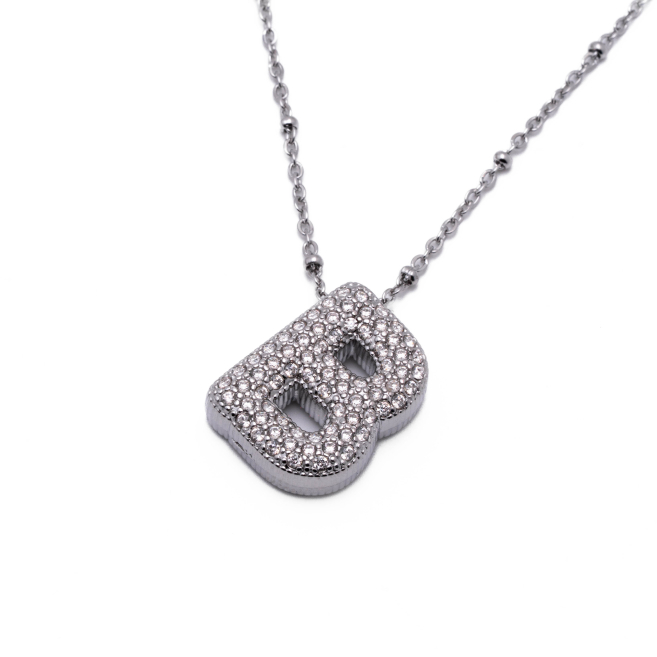 COLLAR ZO15659N B PLATEADO Acero Inoxidable E52E51