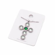 COLLAR ZO15373N VERDE PLATEADO Acero Inoxidable 2D11
