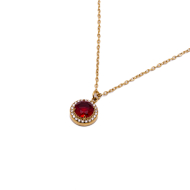 COLLAR ZO15796N ROJO DORADO Acero Inoxidable E110