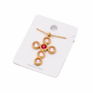 COLLAR ZO15373N ROSA DORADO Acero Inoxidable 2D11