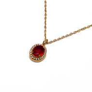 COLLAR ZO15792N ROJO DORADO Acero Inoxidable E110