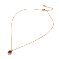 COLLAR ZO15792N ROJO DORADO Acero Inoxidable E110