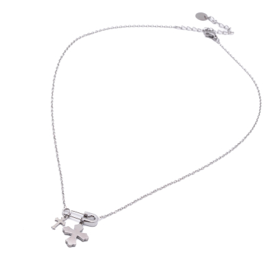 COLLAR ZO15458N PLATEADO Acero Inoxidable E29