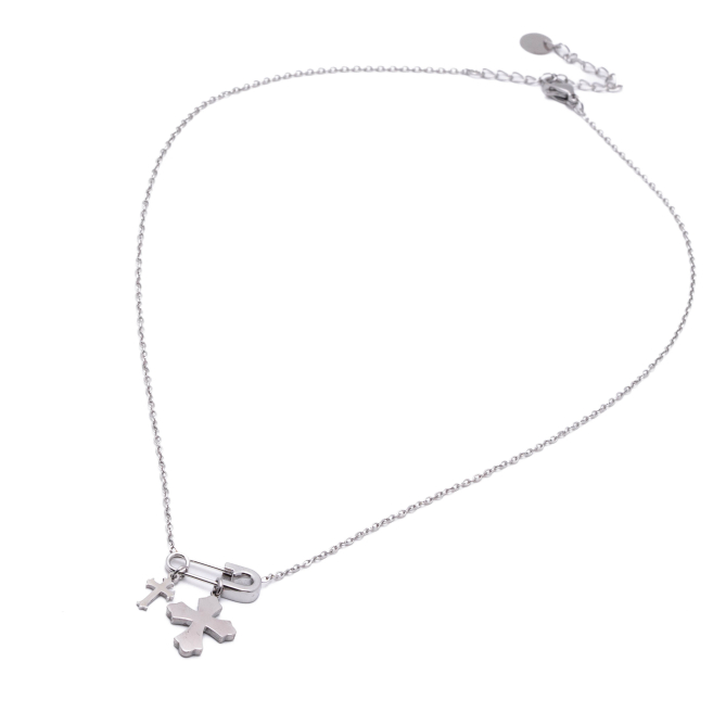 COLLAR ZO15458N PLATEADO Acero Inoxidable E29