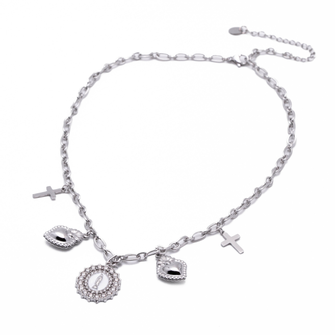 COLLAR ZO15554N PLATEADO Acero Inoxidable 2D25