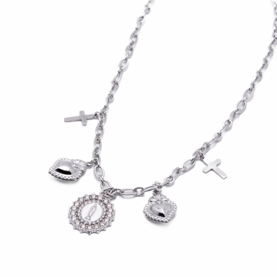 COLLAR ZO15554N PLATEADO Acero Inoxidable 2D25
