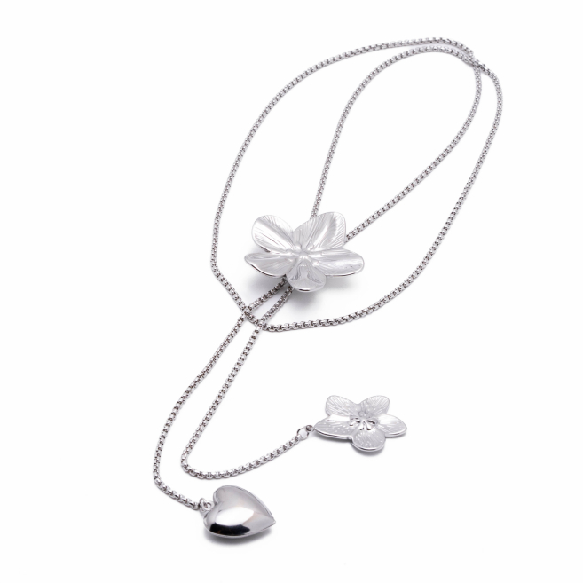 COLLAR ZO13122N PLATEADO Acero Inoxidable 2D12