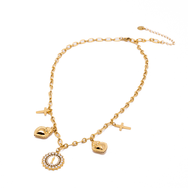 COLLAR ZO15554N DORADO Acero Inoxidable 2D25