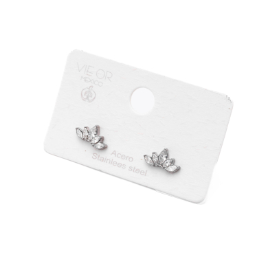 ARETES ZO15619E PLATEADO Acero Inoxidable G21
