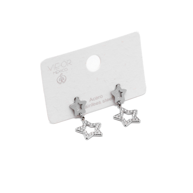 ARETES ZO14867E PLATEADO Acero Inoxidable G32