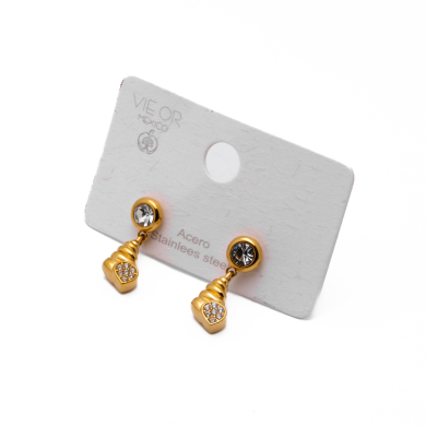 ARETES ZO15052E DORADO Acero Inoxidable G23