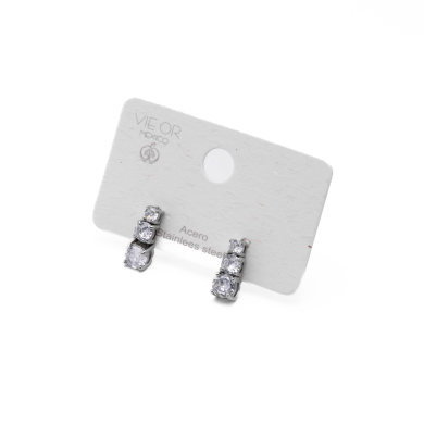 ARETES ZO15459E PLATEADO Acero Inoxidable G21