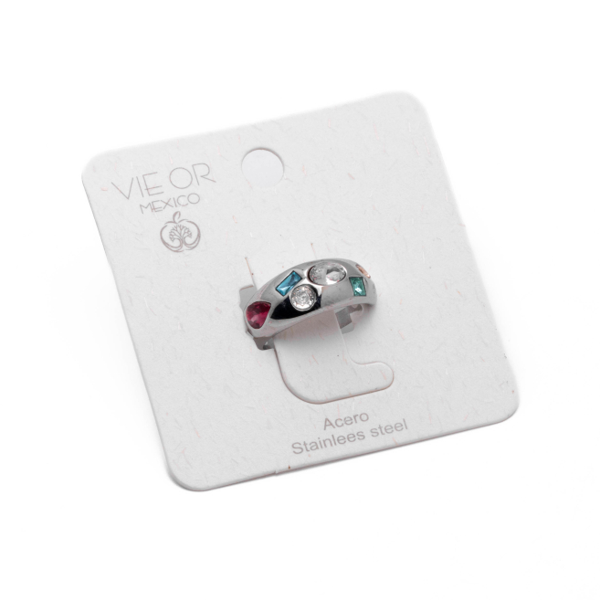 ANILLO ZO13992R MULTICOLOR PLATEADO A42