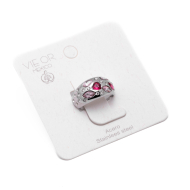 ANILLO ZO13993R ROSA PLATEADO A42