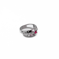 ANILLO ZO13993R ROSA PLATEADO A42