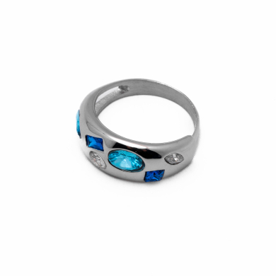 ANILLO ZO13992R AZUL PLATEADO A42