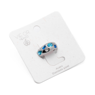 ANILLO ZO13992R AZUL PLATEADO A42