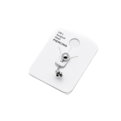 Piercing de ombligo ZO15647P PLATEADO Acero Inoxidable F38
