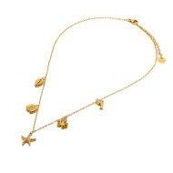 COLLAR ZO15453N DORADO Acero Inoxidable 2D16