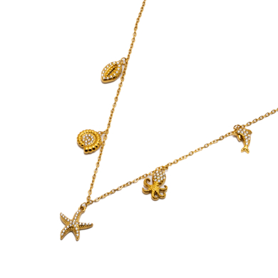 COLLAR ZO15453N DORADO Acero Inoxidable 2D16