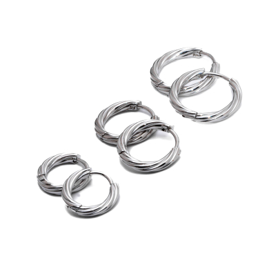 ARETES ZO15568E PLATEADO Acero Inoxidable F46