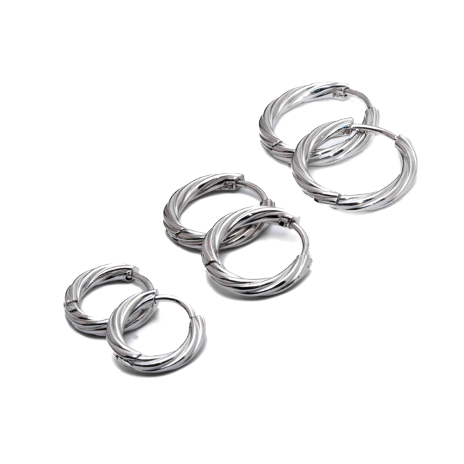 ARETES ZO15568E PLATEADO Acero Inoxidable F46