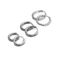 ARETES ZO15568E PLATEADO Acero Inoxidable F46