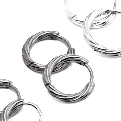 ARETES ZO15568E PLATEADO Acero Inoxidable F46