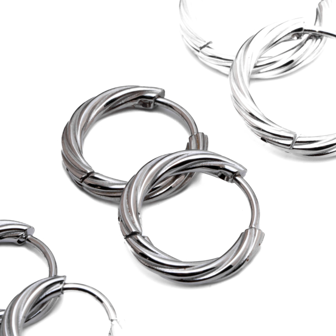ARETES ZO15568E PLATEADO Acero Inoxidable F46